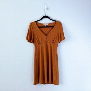 Rust Ribbed Dress